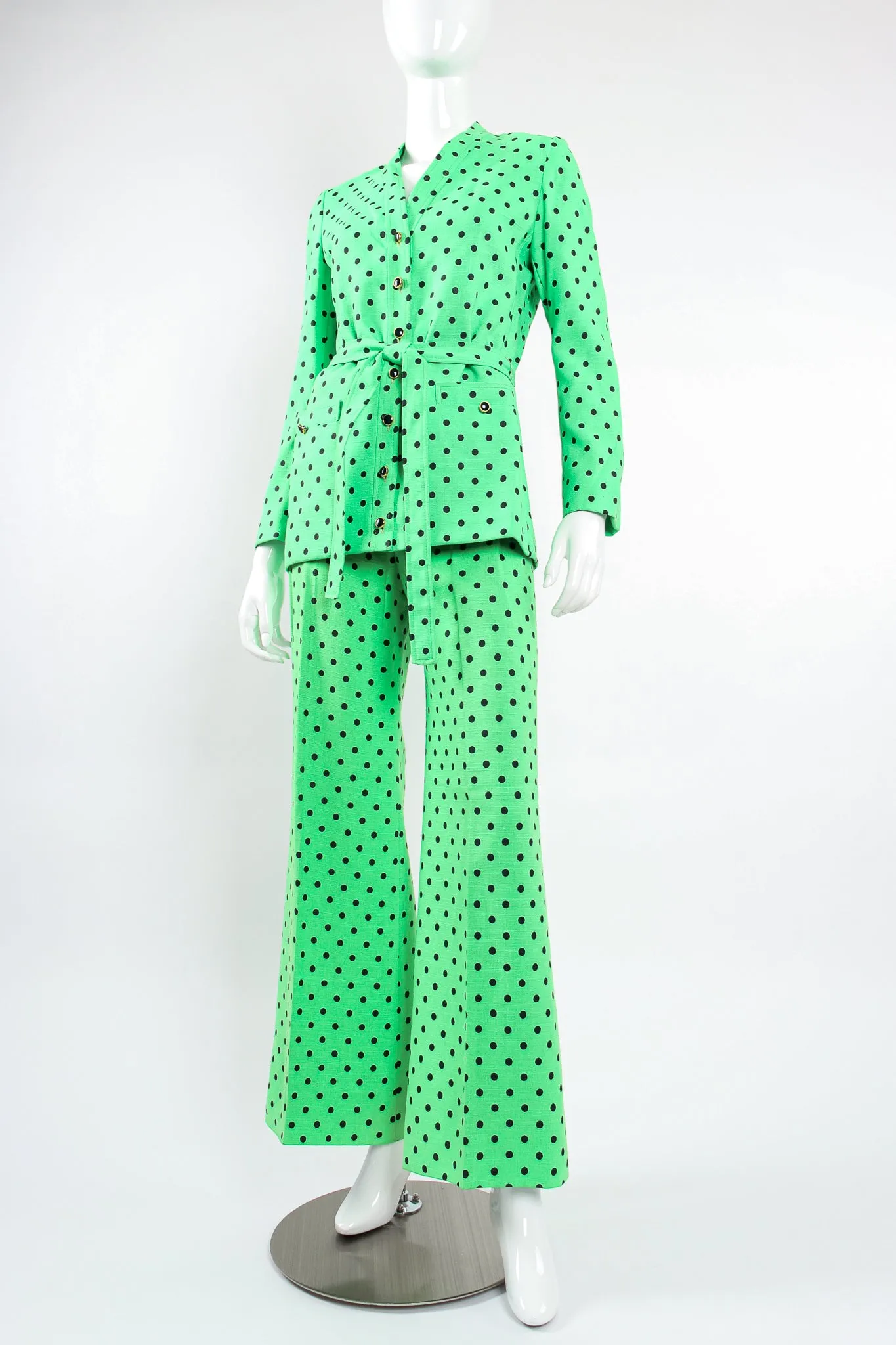 Polka Dot Jacket & Pant Suit