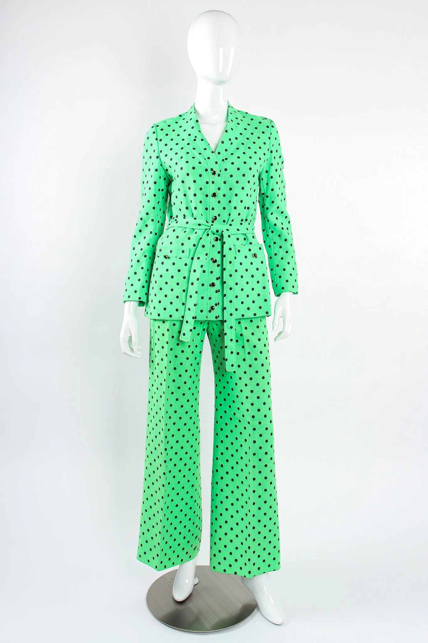 Polka Dot Jacket & Pant Suit