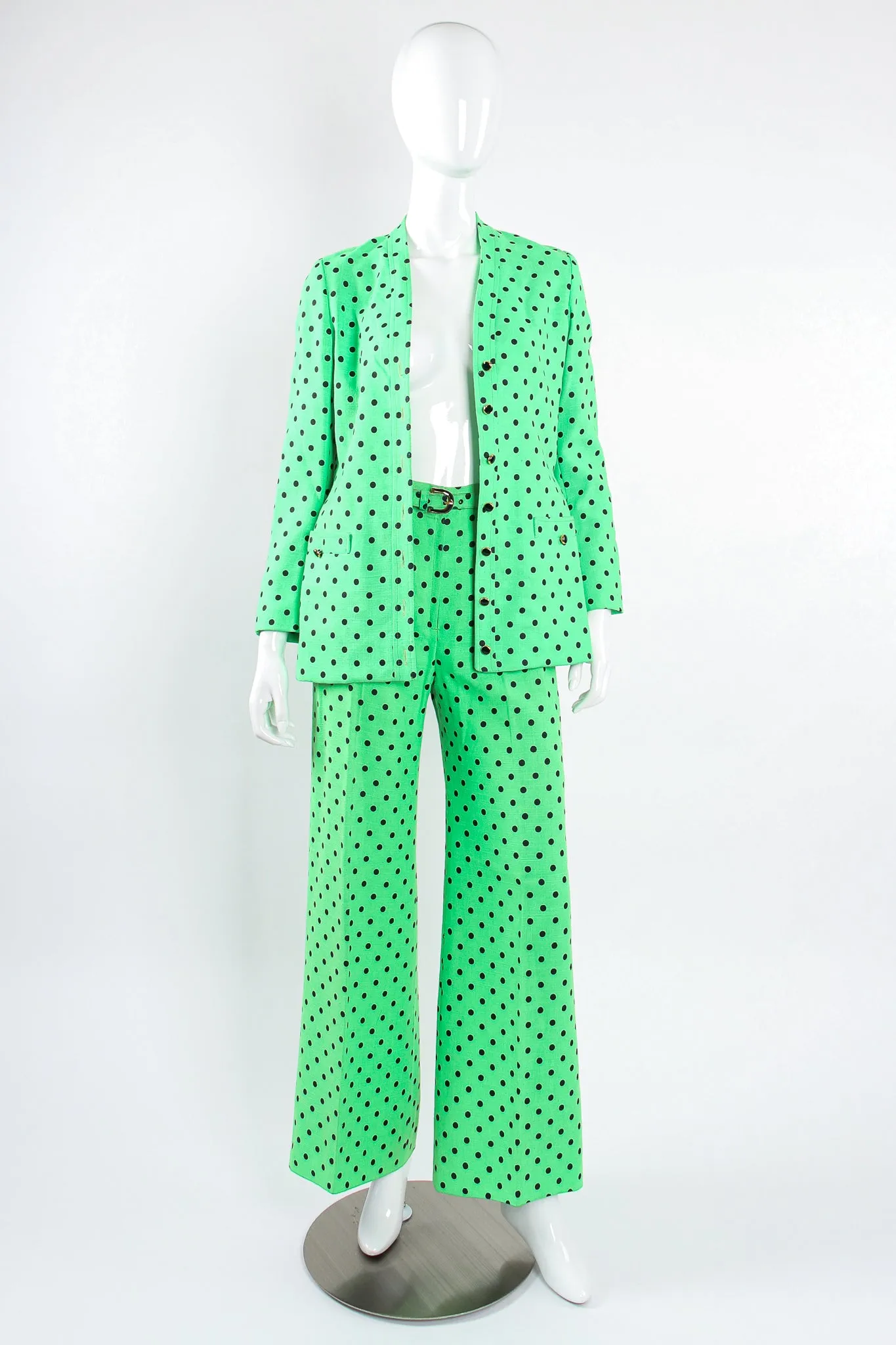 Polka Dot Jacket & Pant Suit