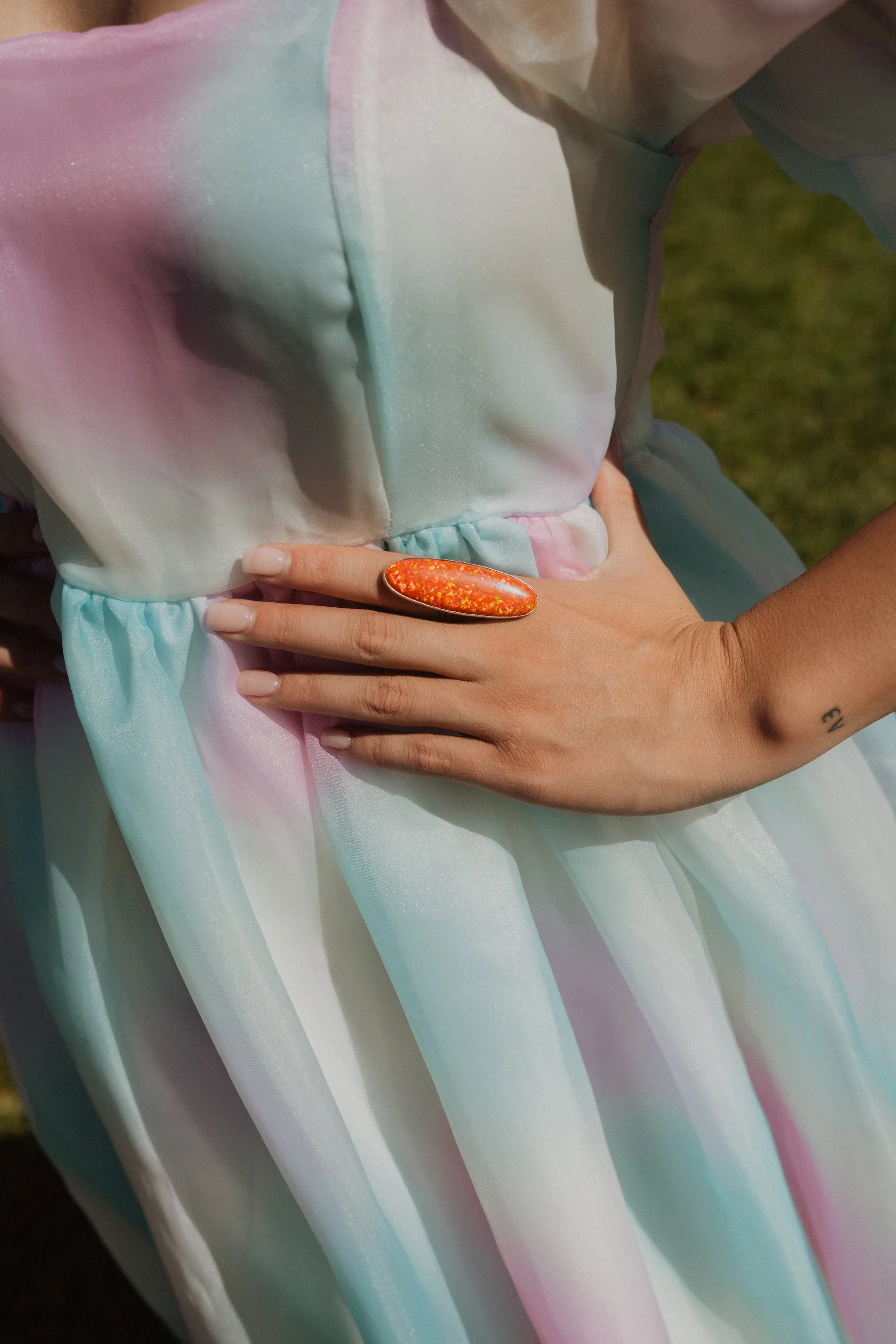 Preslee Ring | Orange Opal