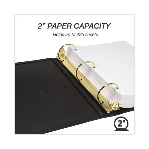 Samsill® Classic Collection Ring Binder, 3 Rings, 2" Capacity, 11 X 8.5, Black