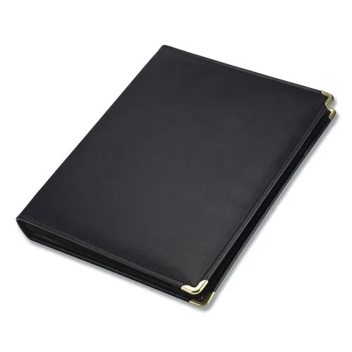 Samsill® Classic Collection Zipper Ring Binder, 3 Rings, 1.5" Capacity, 11 X 8.5, Black