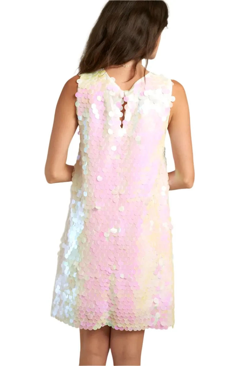 Sleeveless Sparkly Sequin Mini Dress