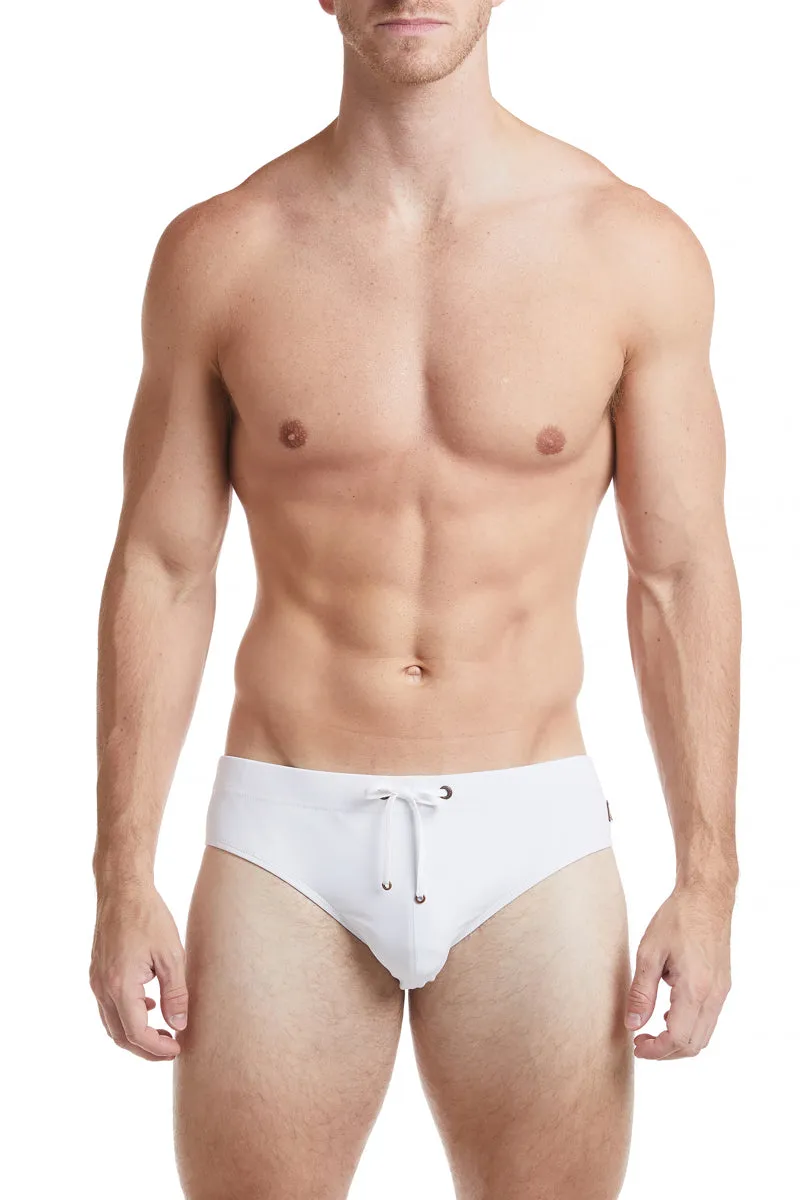 Solid White - COLIN Bikini Swim Brief