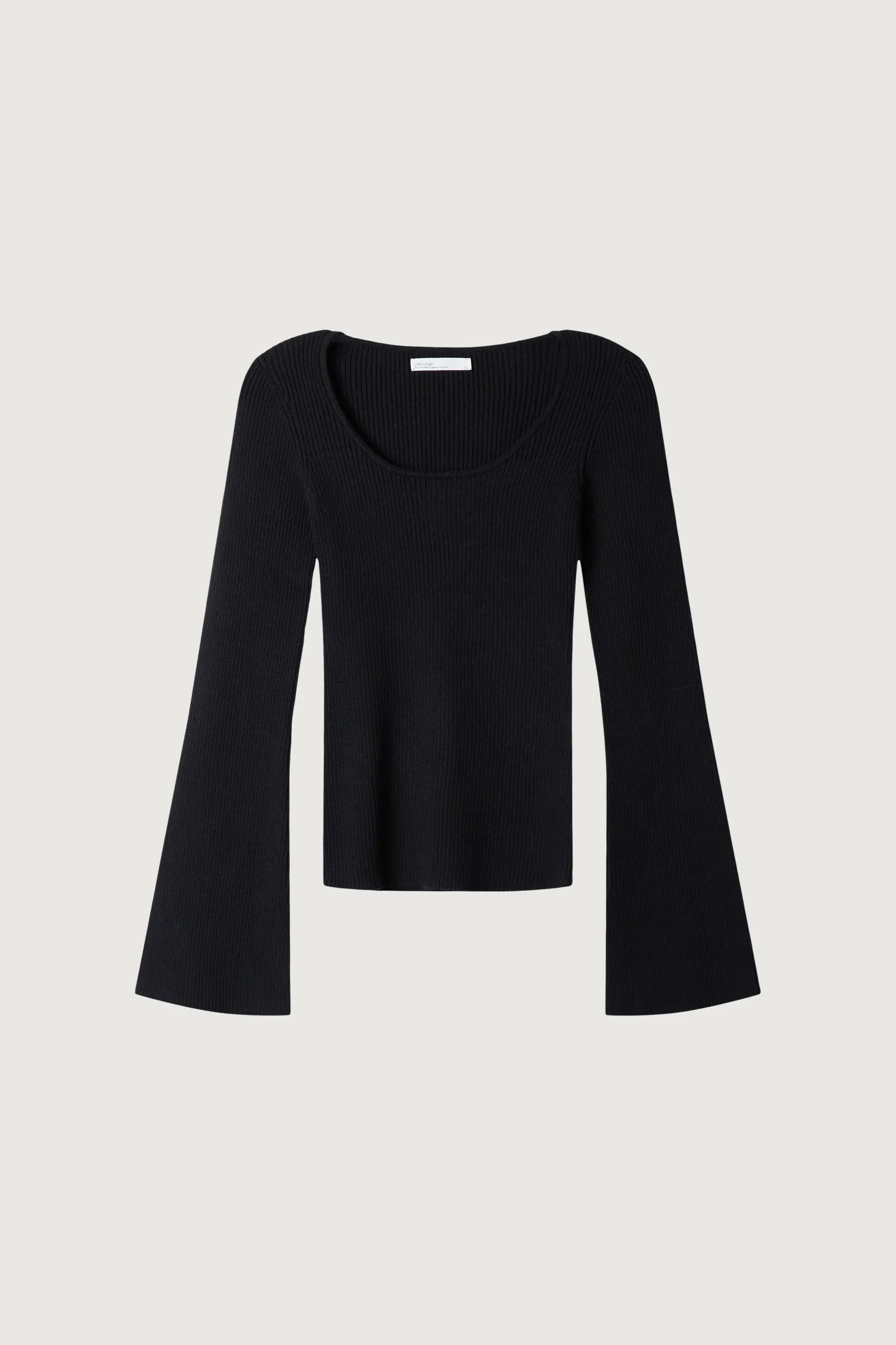 Square Neck Bell Sleeve Sweater