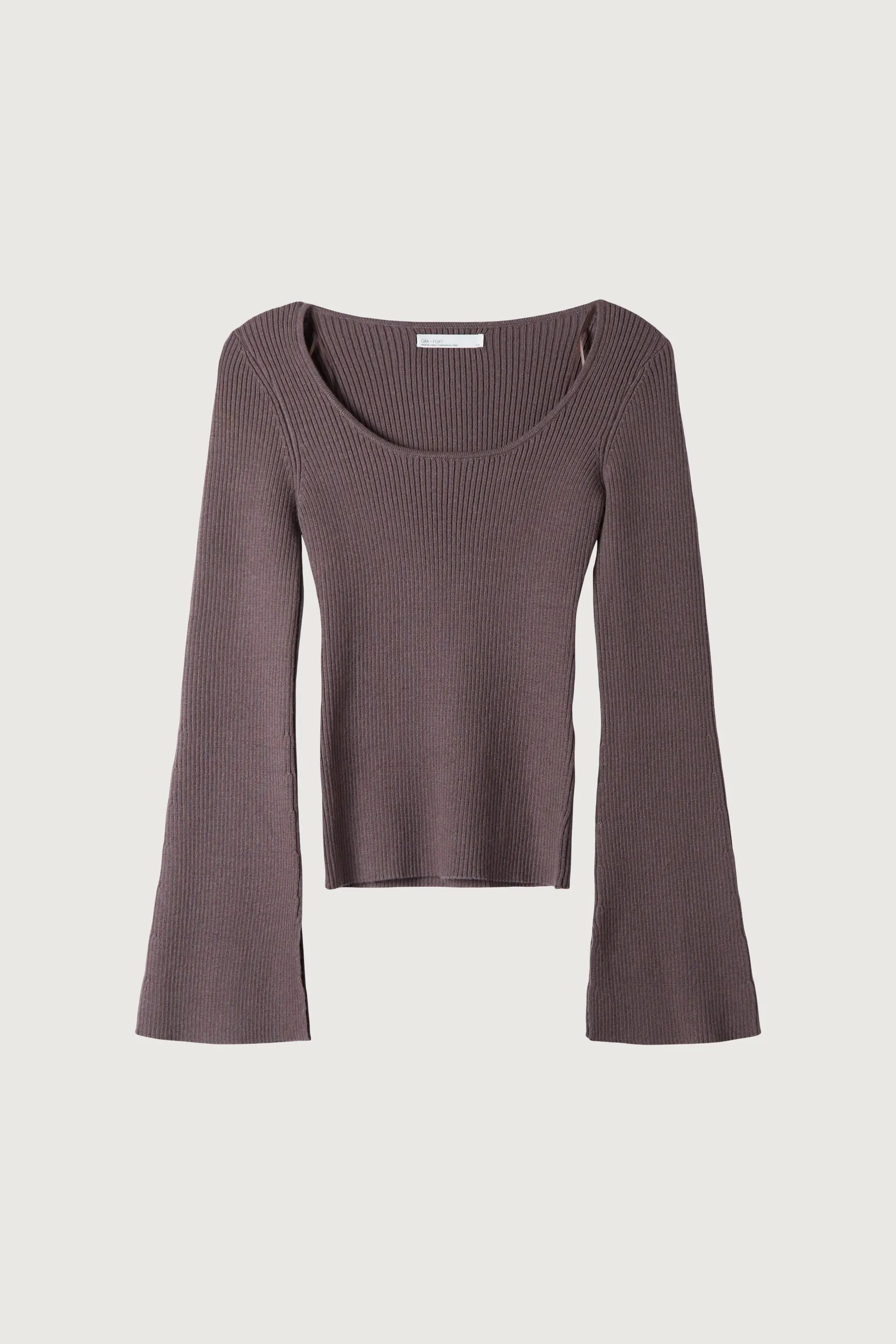 Square Neck Bell Sleeve Sweater