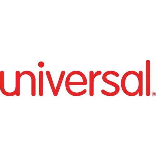 Universal® Two-Pocket Portfolio, Embossed Leather Grain Paper, 11 X 8.5, White, 25/box