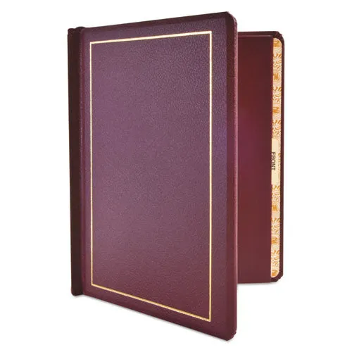 Wilson Jones® Binder For Corporation Minutes, 3 Posts, 2" Capacity, 11 X 8.5, Red W/gold Trim