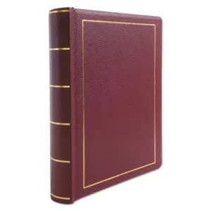Wilson Jones® Binder For Corporation Minutes, 3 Posts, 2" Capacity, 11 X 8.5, Red W/gold Trim